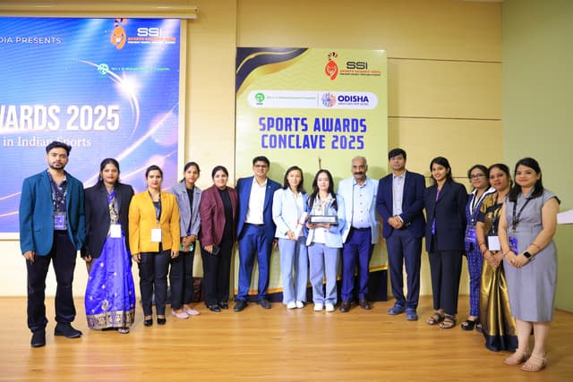 Awardees and guests together at the SSI Sports National Awards conclave
